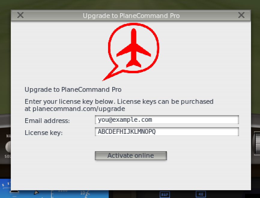 xp10 pro upgrade dialog box