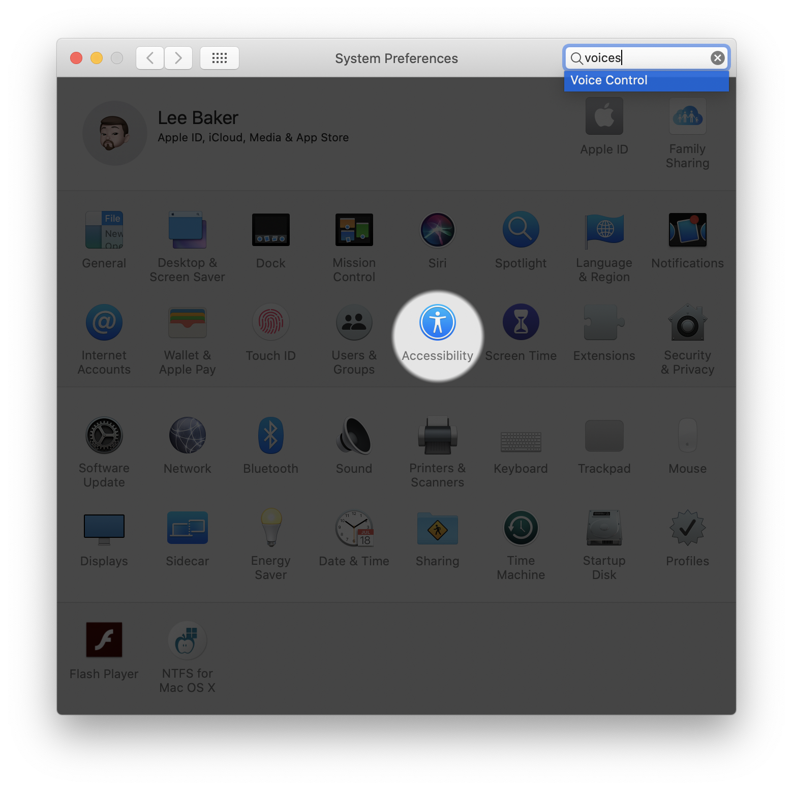 Image of the System Preferences window